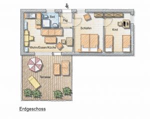 Bild 5: Luftkurort Werdum: Erdgeschoss-Fewo SMUTJE Terrasse + Garten, max. 2 Hunde!